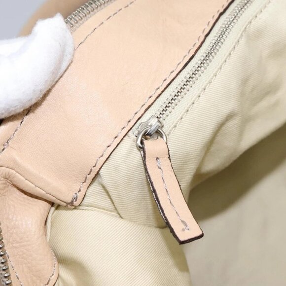 Chloe Paddington Shoulder Bag Leather Beige Gold Silver Auth am7903 - Picture 12 of 16